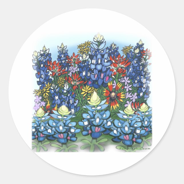 Wildflowers Classic Round Sticker (Front)