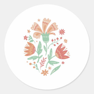 Wildflowers Classic Round Sticker