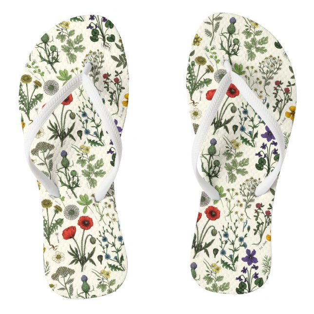 Wildflowers collage jandals (Footbed)