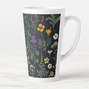 Wildflowers collage latte mug