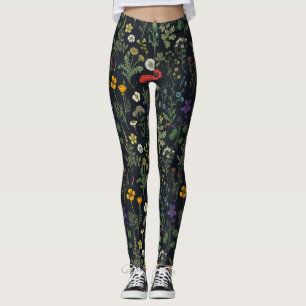 Wildflowers collage leggings