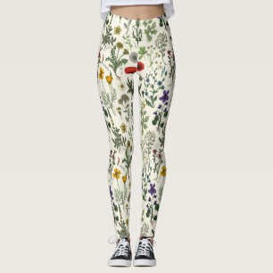 Wildflowers collage leggings