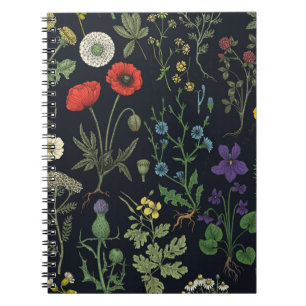 Wildflowers collage notebook