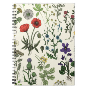 Wildflowers collage notebook