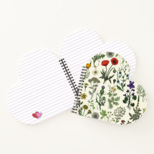 Wildflowers collage notebook