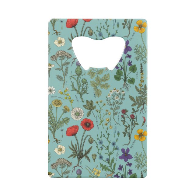 Wildflowers collage on blue (Front)