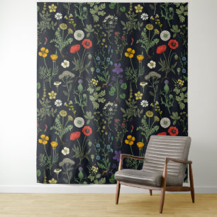 Wildflowers collage tapestry
