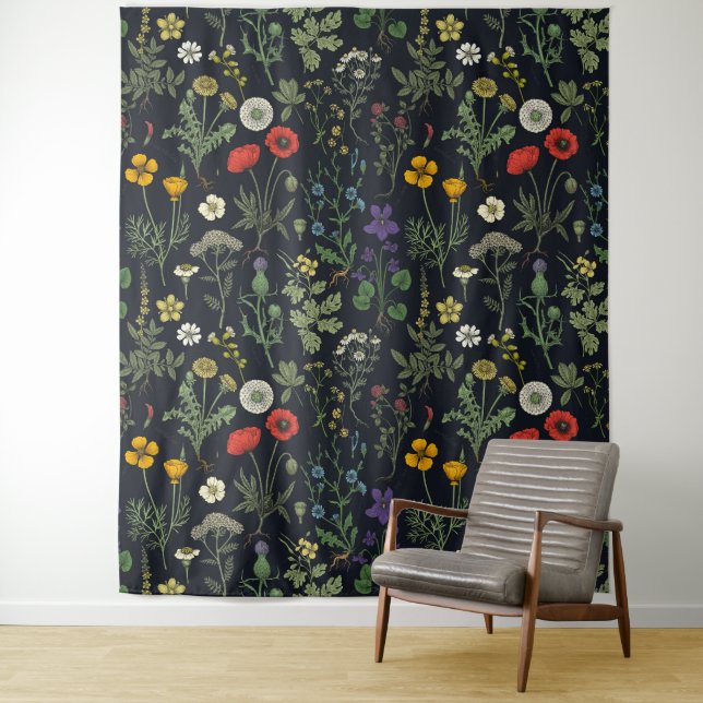 Wildflowers collage tapestry (In Situ)