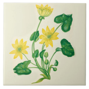 Wildflowers Country Kitchen Ceramic Tile Celandine