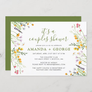 Wildflowers Couple shower party invitation