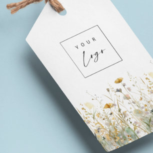 Wildflowers Custom Logo Colour Hang Tags W/String