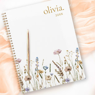 Wildflowers Custom Name Floral Planner