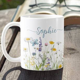 Wildflowers Custom script name Coffee Mug