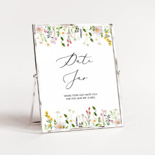Wildflowers date night ideas. Date jar bridal game Poster