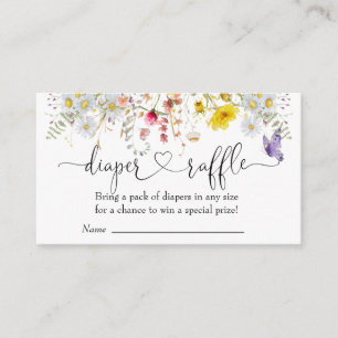 Wildflowers Diaper Raffle Enclosure Card