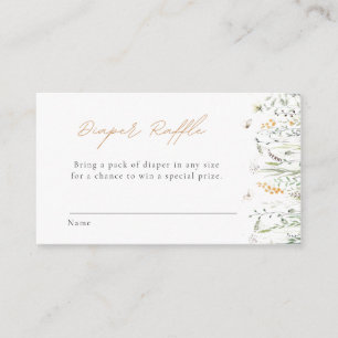 Wildflowers Diaper Raffle Enclosure Card