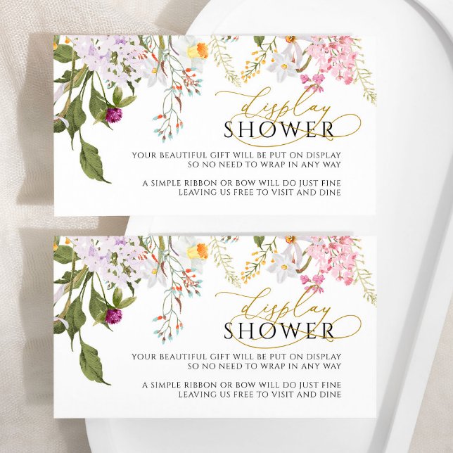 Wildflowers Display Shower Ticket Enclosure Card (Creator Uploaded)