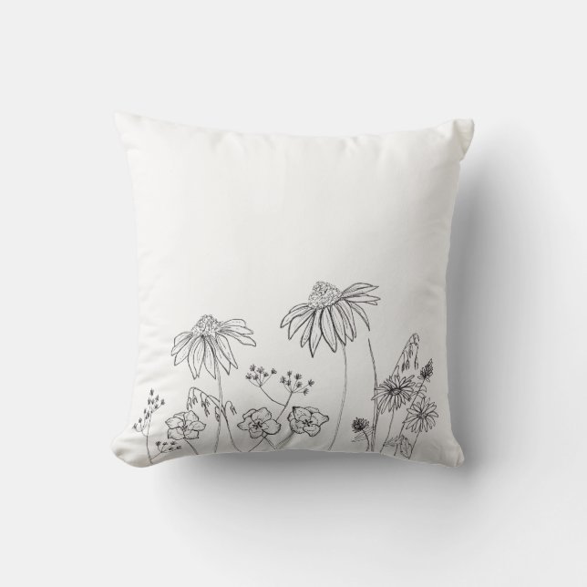 Wildflowers drawing cushion (Front)