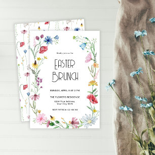 Wildflowers Easter Brunch Invitation