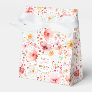 Wildflowers Elegant Boho Blush Floral Wedding Favour Box