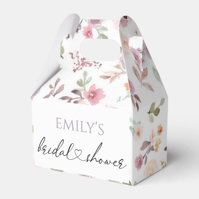 Wildflowers Elegant bridal shower Favour Box (Front Side)