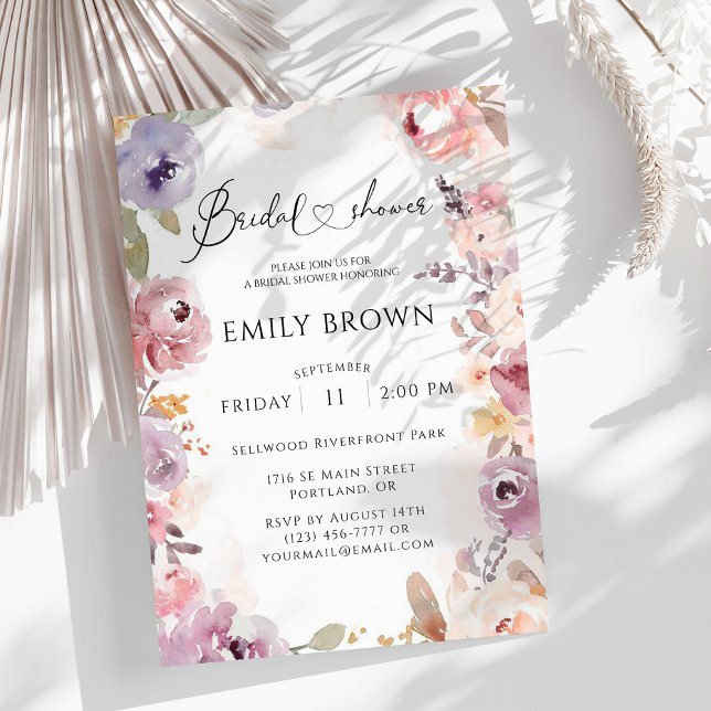 Wildflowers elegant bridal shower  invitation (Creator Uploaded)