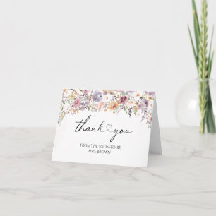 Wildflowers Elegant bridal shower thank you Card