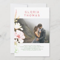 Wildflowers Elegant Modern Wedding Photo