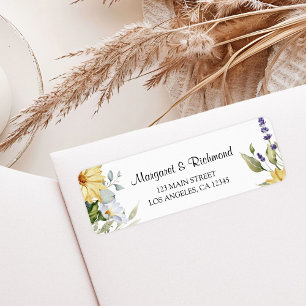 Wildflowers Elegant Vintage Wedding Return Address