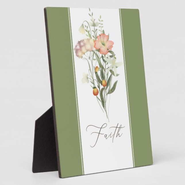 Wildflowers Faith  Plaque (Side)