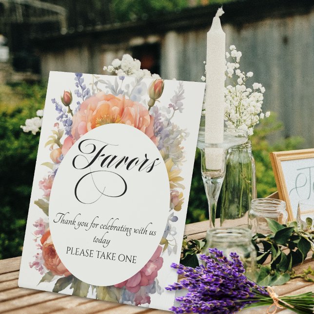Wildflowers Favours - Cream Pedestal Sign (Creator Uploaded)