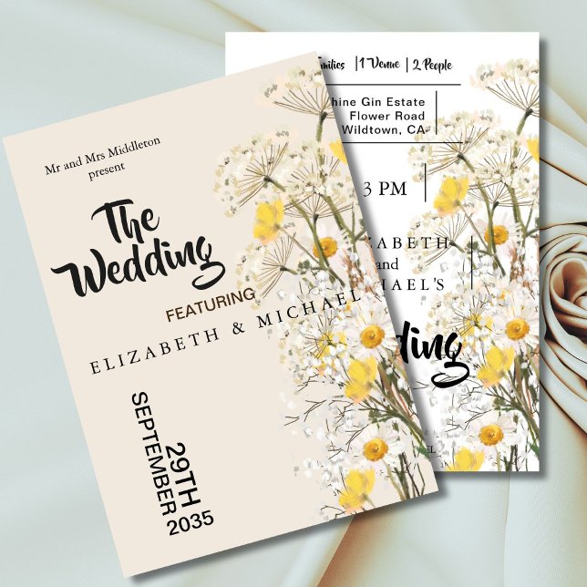 Wildflowers Festival Floral Theme Wedding  Invitation (Creator Uploaded)