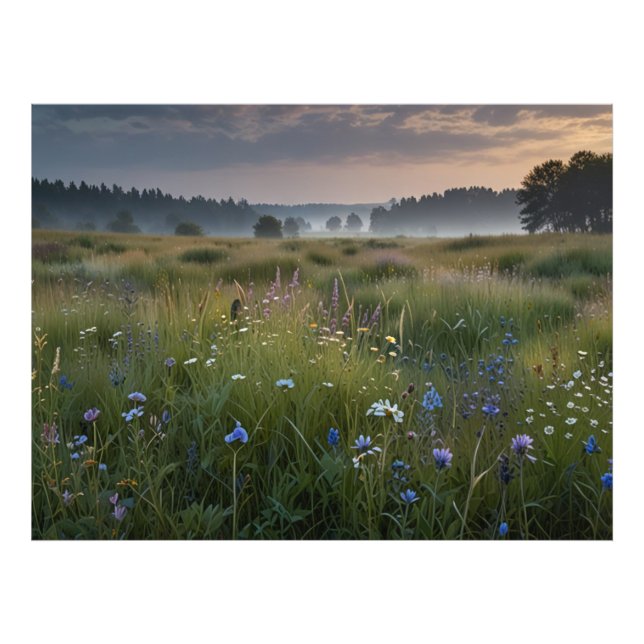 Wildflowers Field Photo Print (Front)