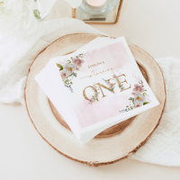 Wildflowers first birthday Wild One blush pink