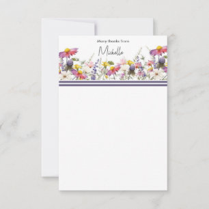 Wildflowers Flat Thank You Card