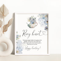 Wildflowers floral blue bring hunt bridal shower