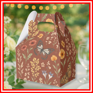 Wildflowers Floral Boho Baby Shower Favour Box