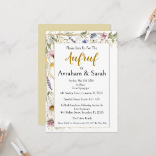 Wildflowers Floral Botanical, Aufruf Jewish Card