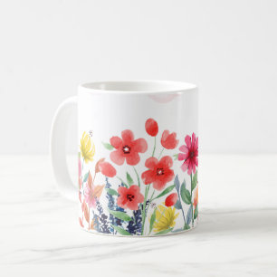 Wildflowers Floral, Botanical Garden, Colorful gif Coffee Mug