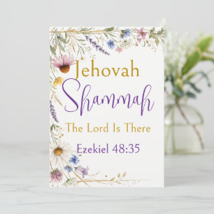 Wildflowers Floral Botanical, Jehovah Shammah Invitation