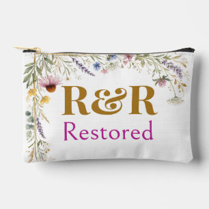 Wildflowers Floral Botanical, Monogram Restored Accessory Pouch