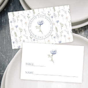 Wildflowers floral botanical wedding place cards