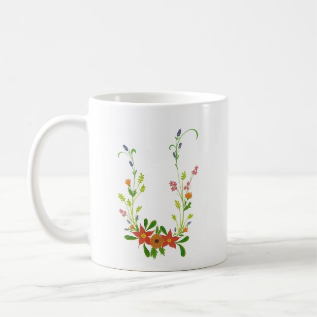 Wildflowers Floral Coffee Mug (Left)