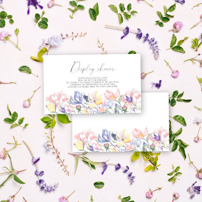 Wildflowers floral - Display shower Enclosure Card (Creator Uploaded)