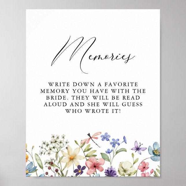 Wildflowers Floral Memories with the bride Poster (Front)