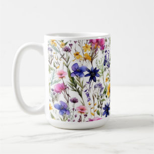 Wildflowers Floral Pink Purple Mug