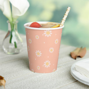 Wildflowers Floral Summer Spring Bridal Shower Paper Cups