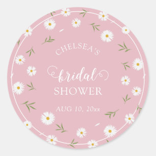 Wildflowers Foliage Greenery Garden Bridal Shower Classic Round Sticker