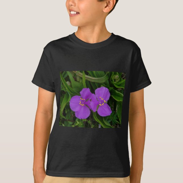 Wildflowers Fuchsia Spiderwort Hot Springs Gifts T-Shirt (Front)