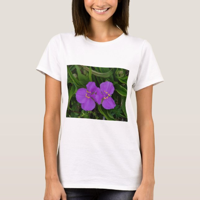 Wildflowers Fuchsia Spiderwort Hot Springs Gifts T-Shirt (Front)